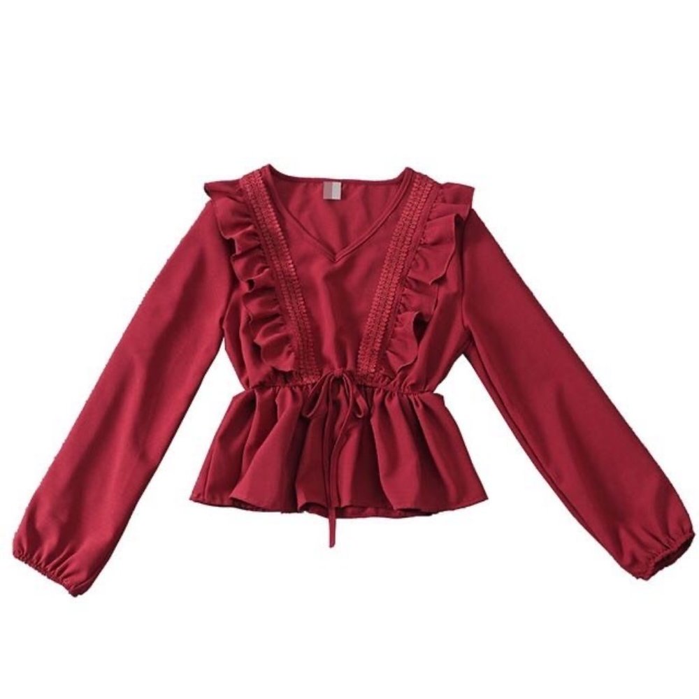 V Neck Blouse (BFL) FREE SIZE